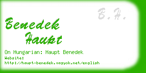 benedek haupt business card